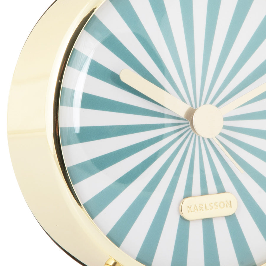 Candy Swirl Alarm Clock - Blue & White