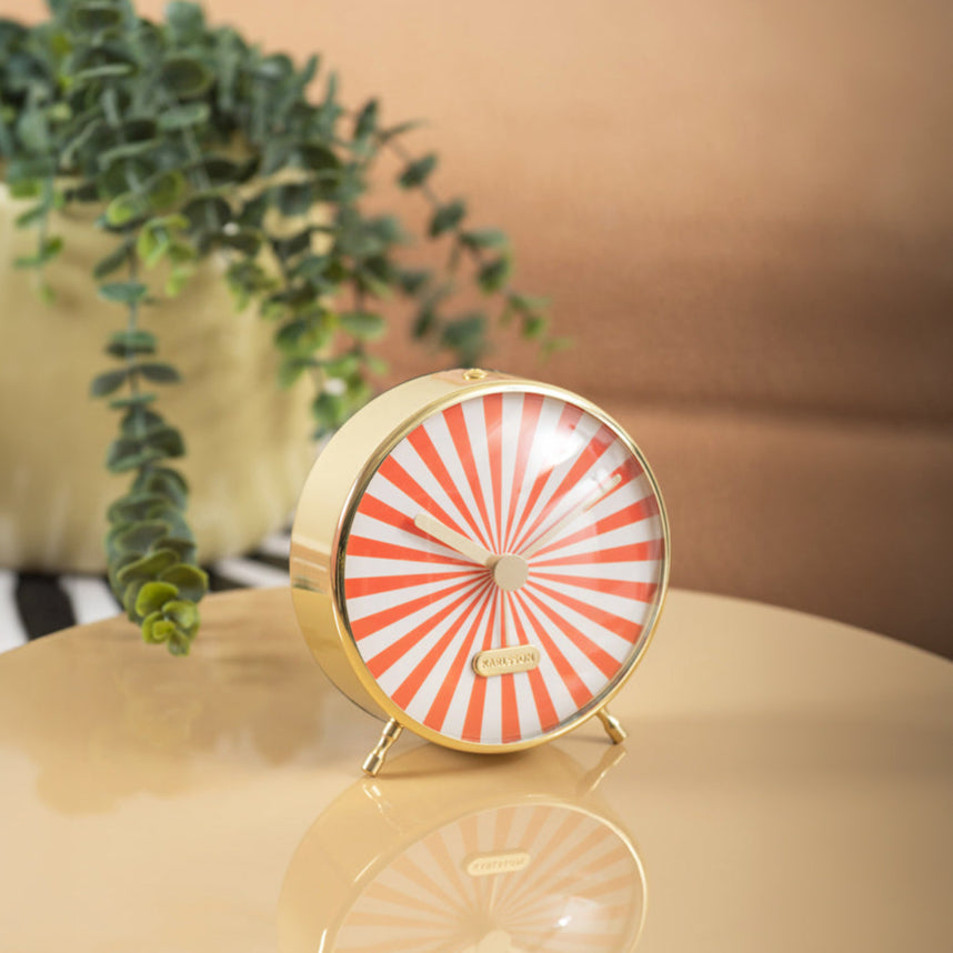 Candy Swirl Alarm Clock - Orange & White