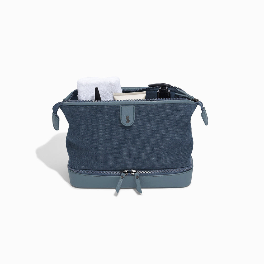 Canvas Washbag Large - Blue