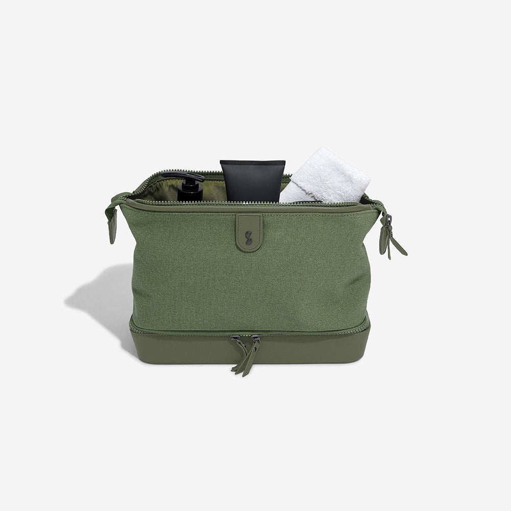 Canvas Washbag Large - Green