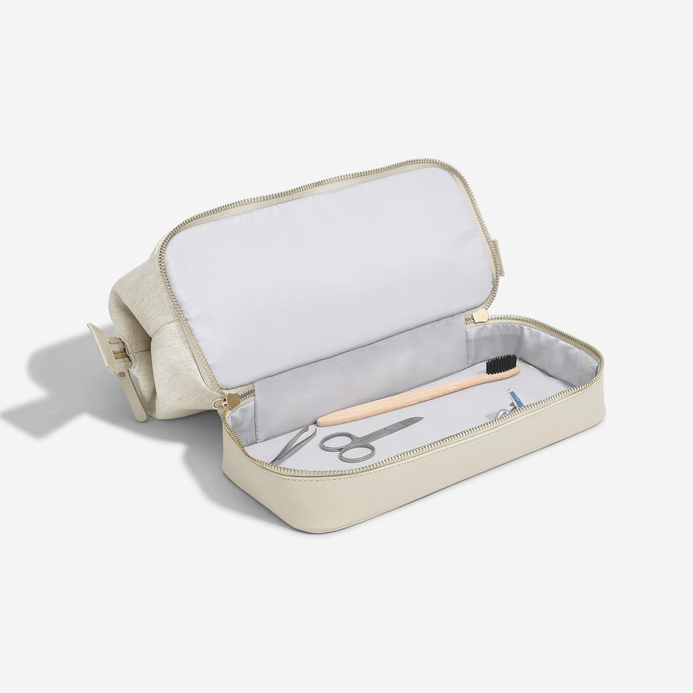 Canvas Washbag Large - Oatmeal & Linen
