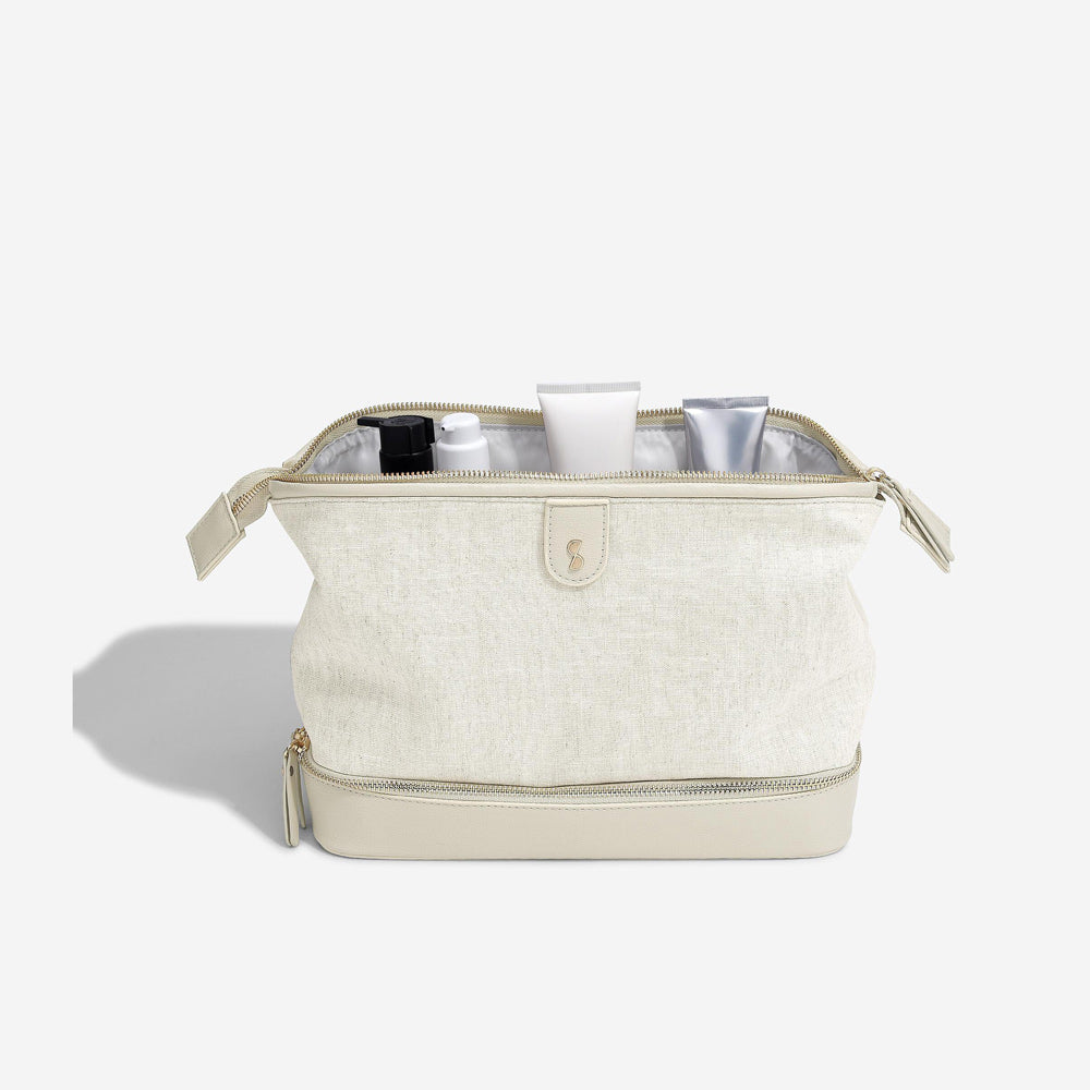 Canvas Washbag Large - Oatmeal & Linen