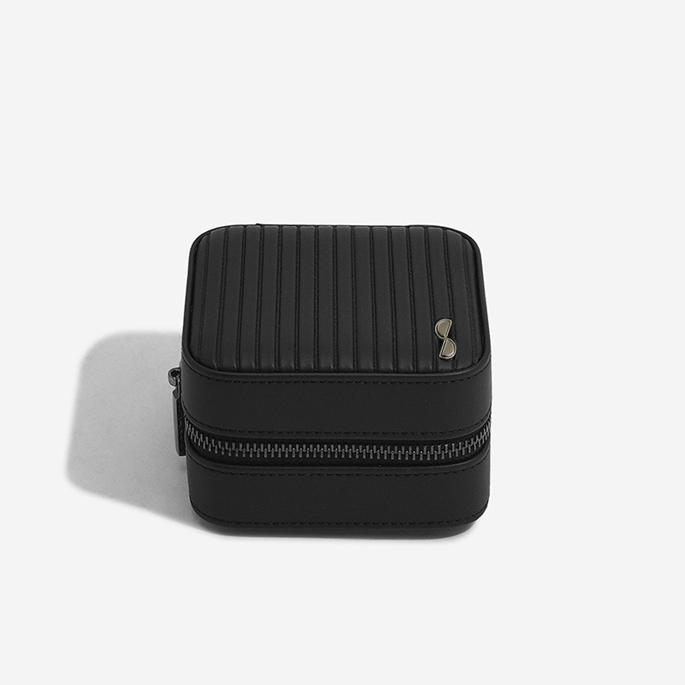Canvas Watch & Jewellery Box - Black