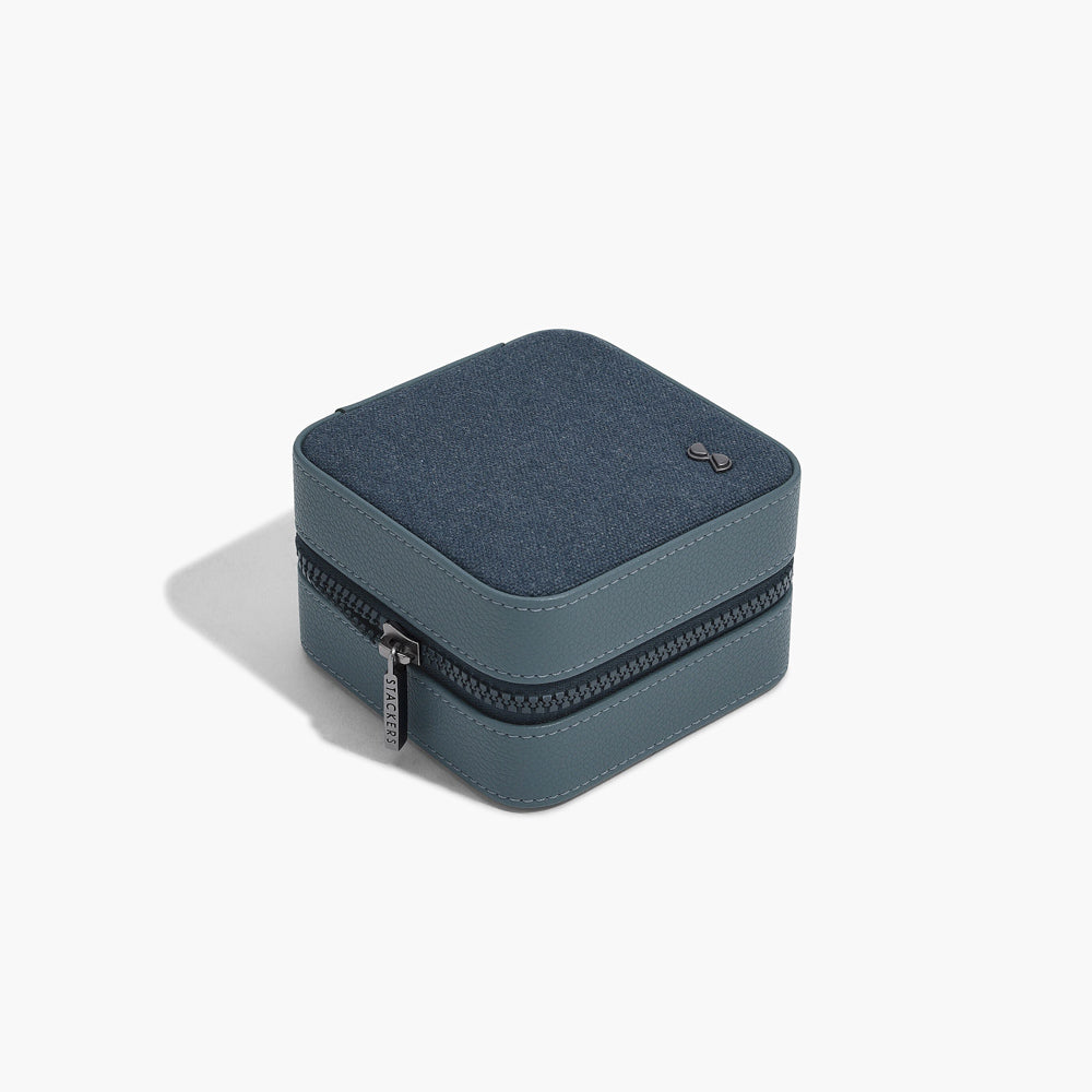 Canvas Watch & Jewellery Box - Blue