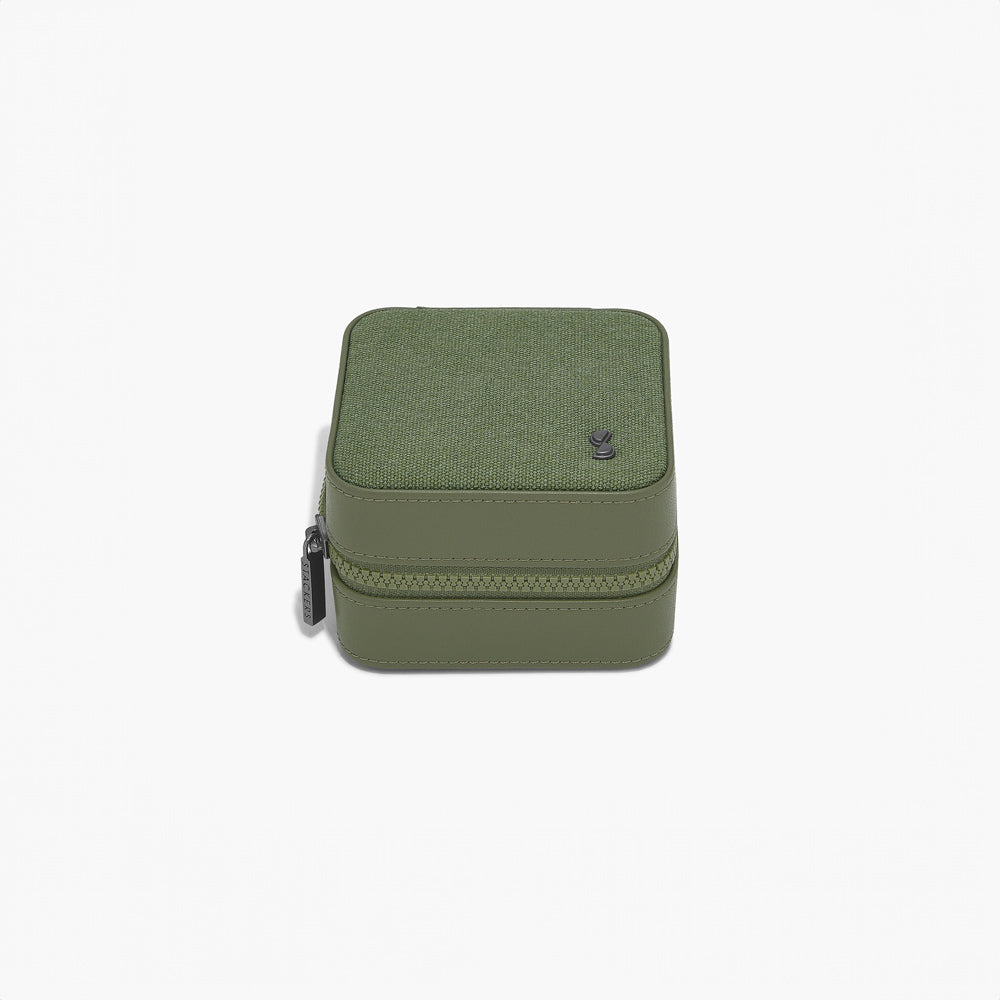 Canvas Watch & Jewellery Box - Green