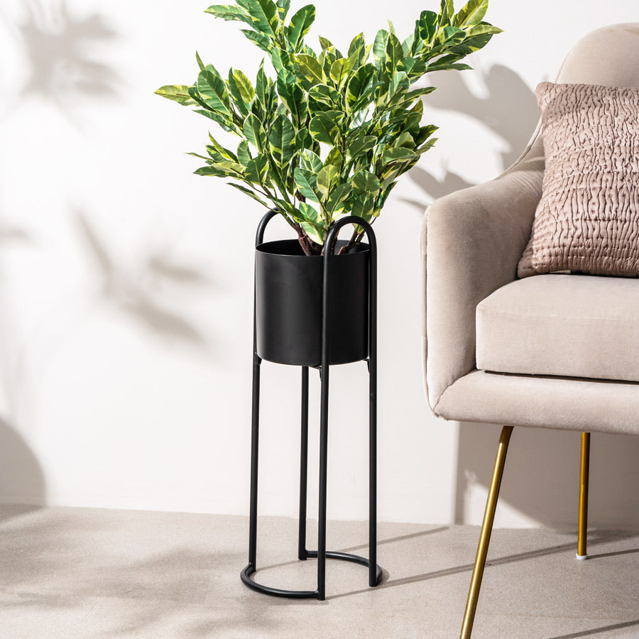 tall black indoor planter ESQ Living Cara Planter Tall