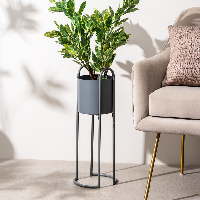 Cara Planter Tall - Gunmetal