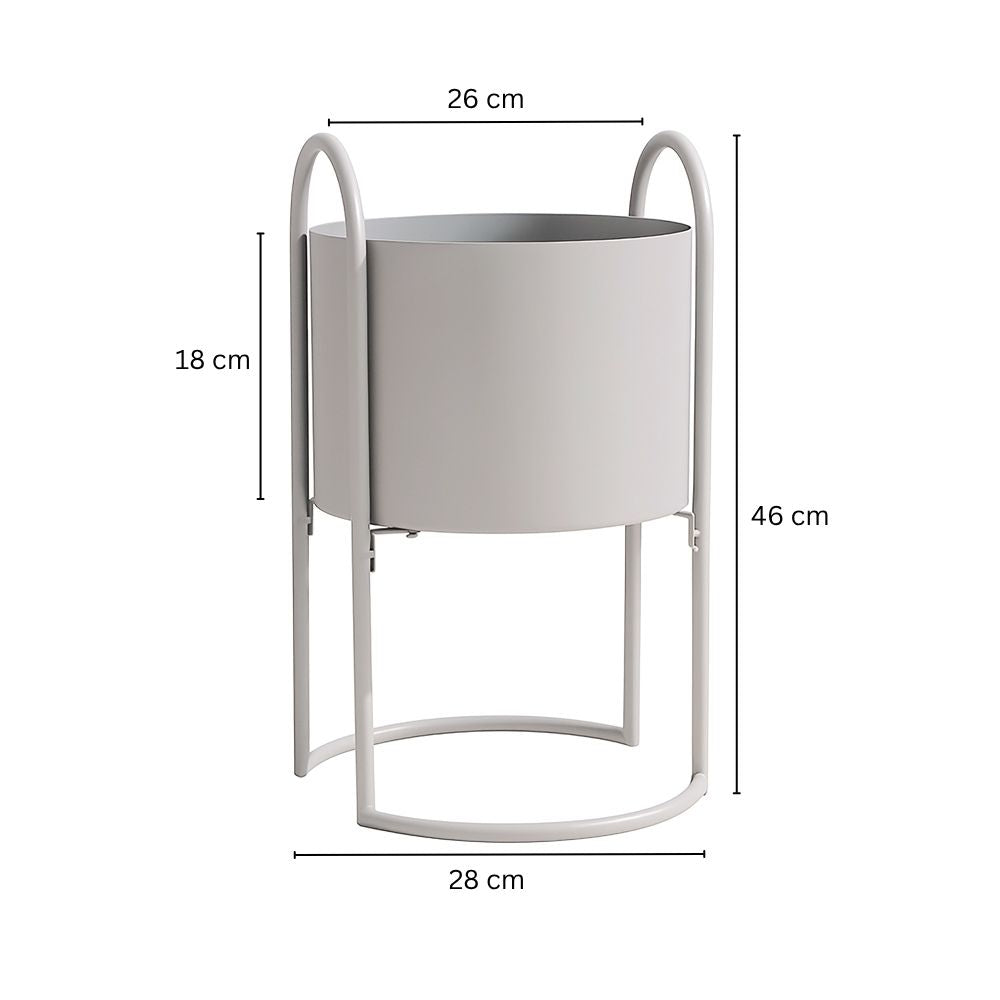 Cara Planter Short - Light Grey