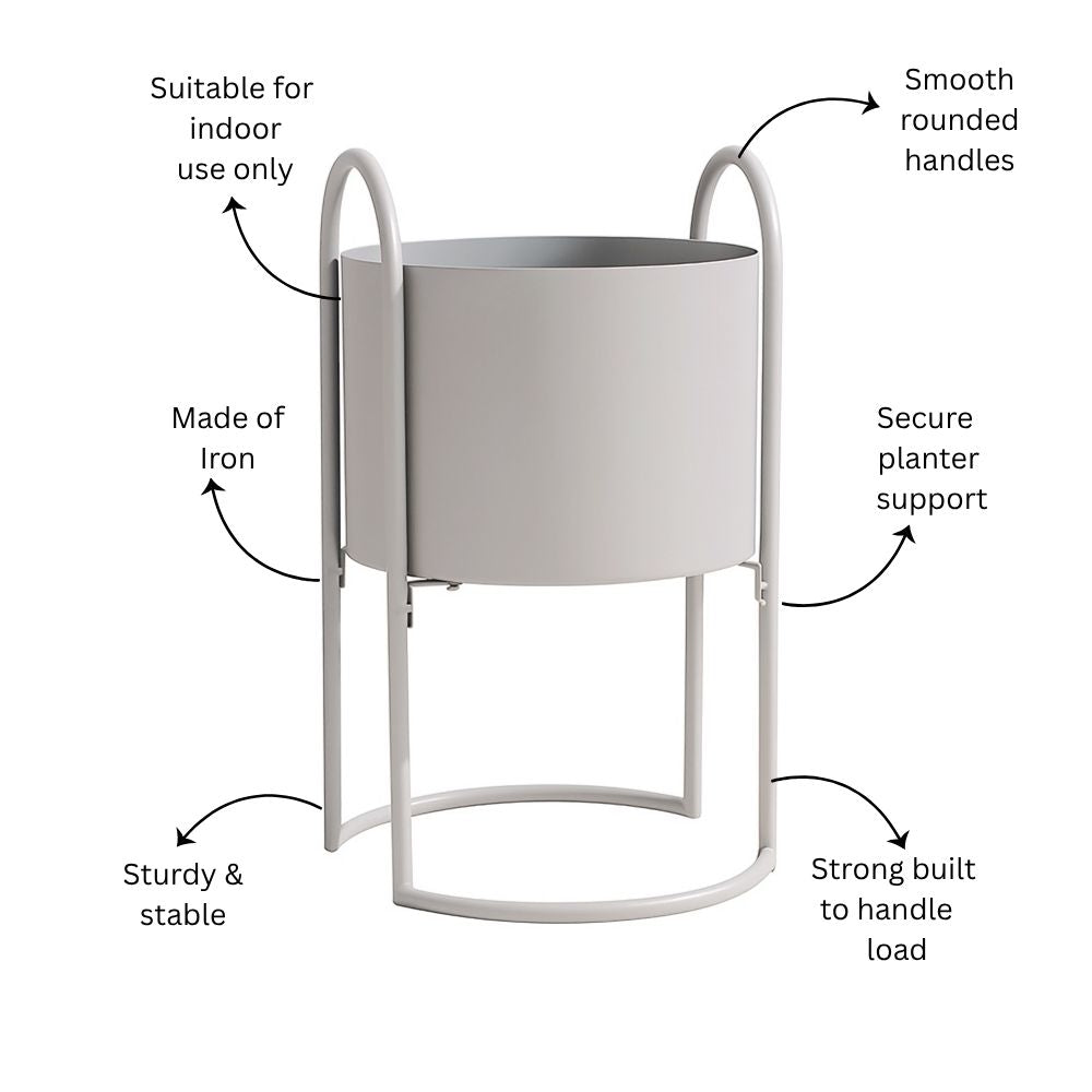 Cara Planter Short - Light Grey