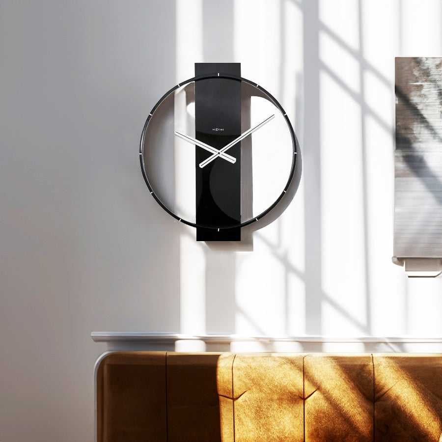 Carl Wooden Wall Clock - Black