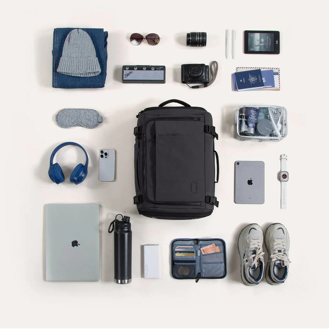 Carry-On Expandable Travel Backpack 38L - Black
