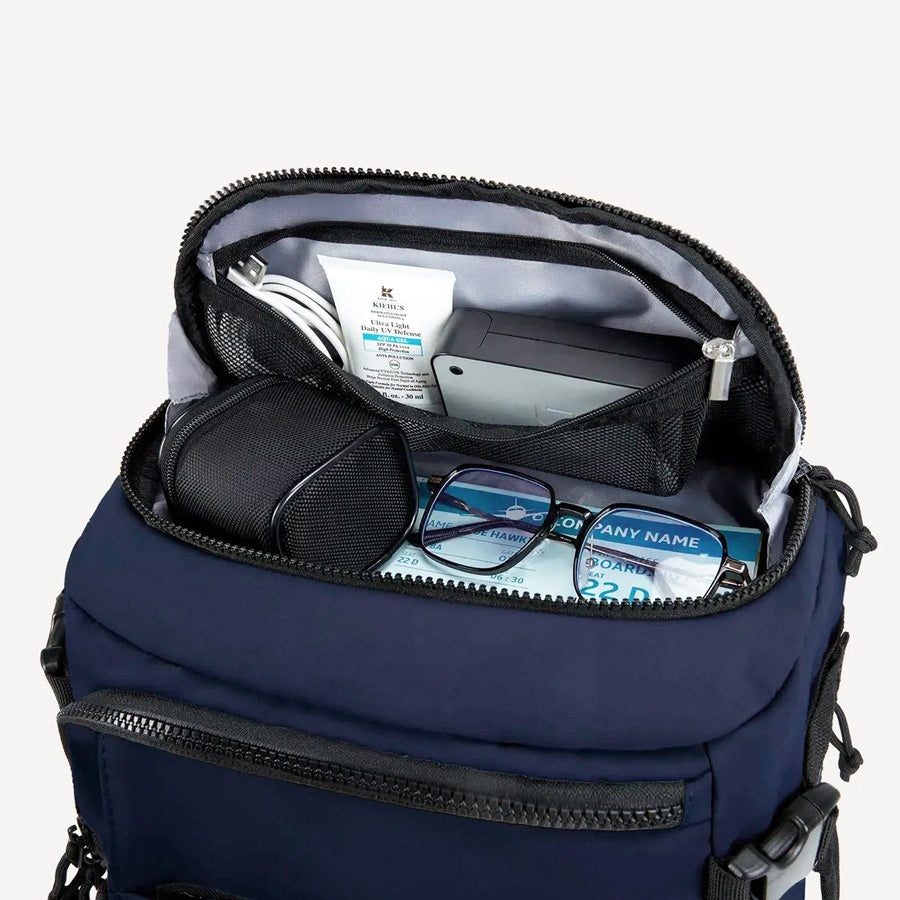 Carry-On Expandable Travel Backpack 38L - Navy Blue