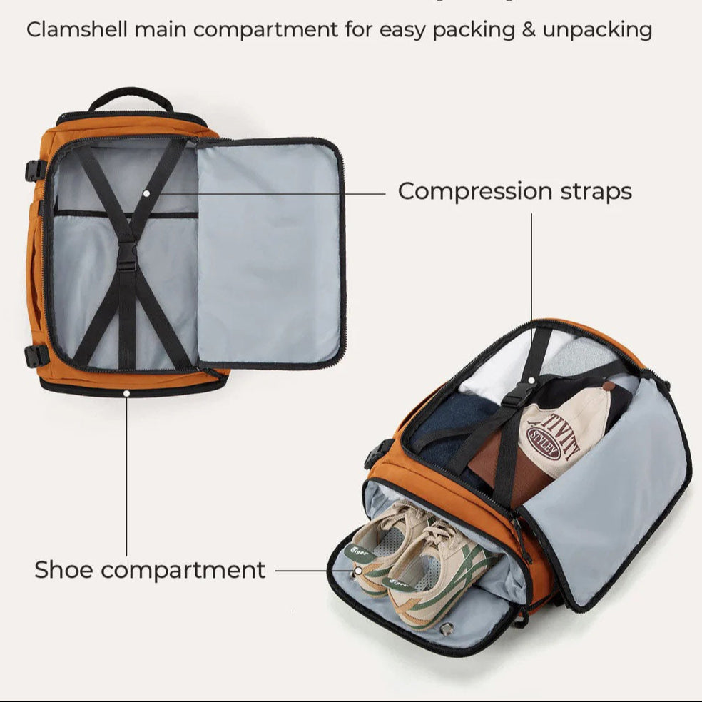 Carry-On Travel Backpack 28L - Orange