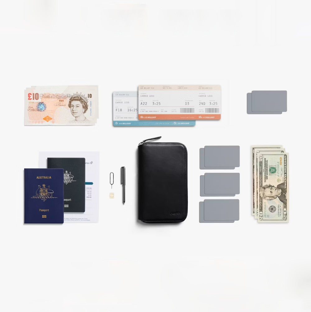 Carryology Essentials Travel Folio - Black Ash
