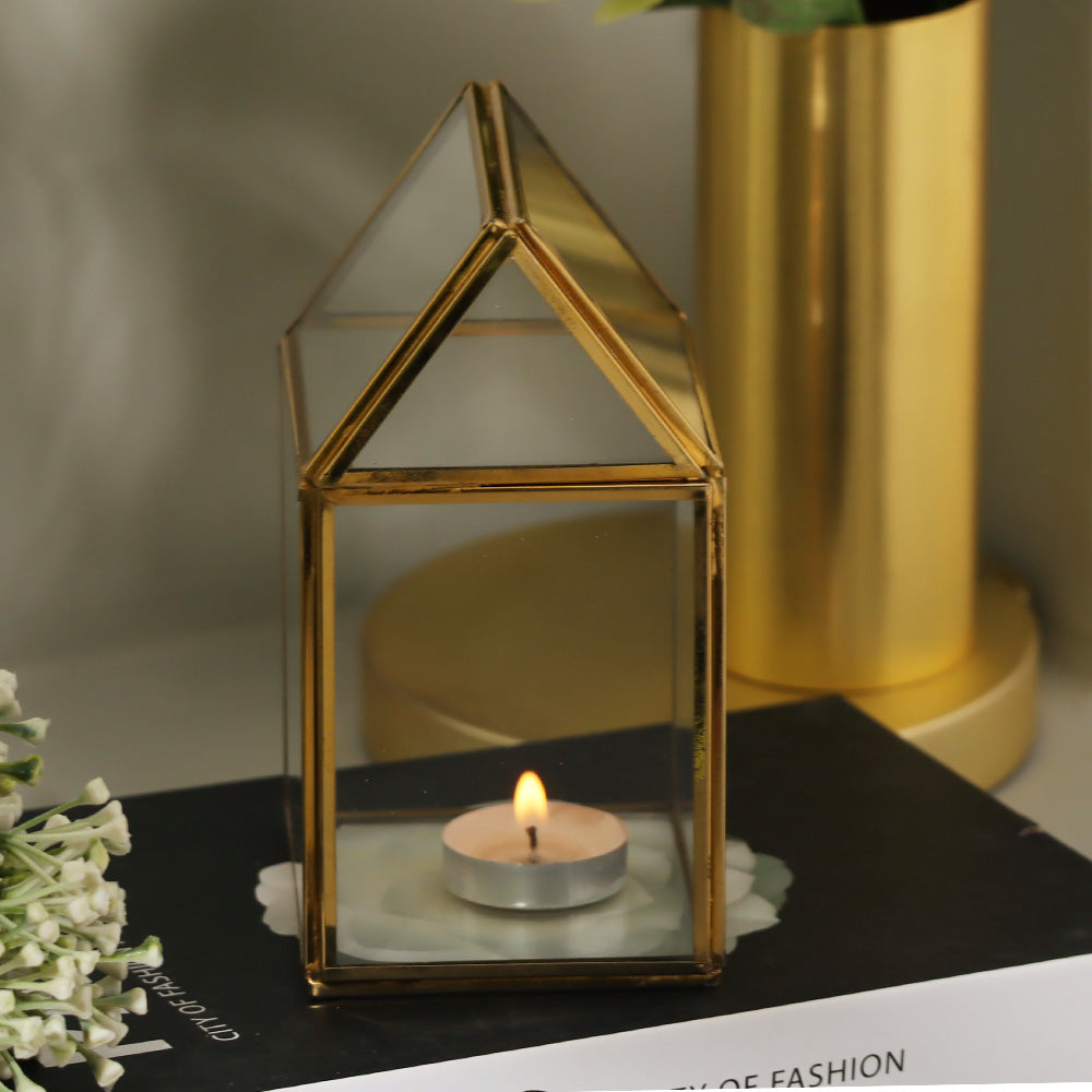 Casa Glass Tealight Holder Medium - Gold