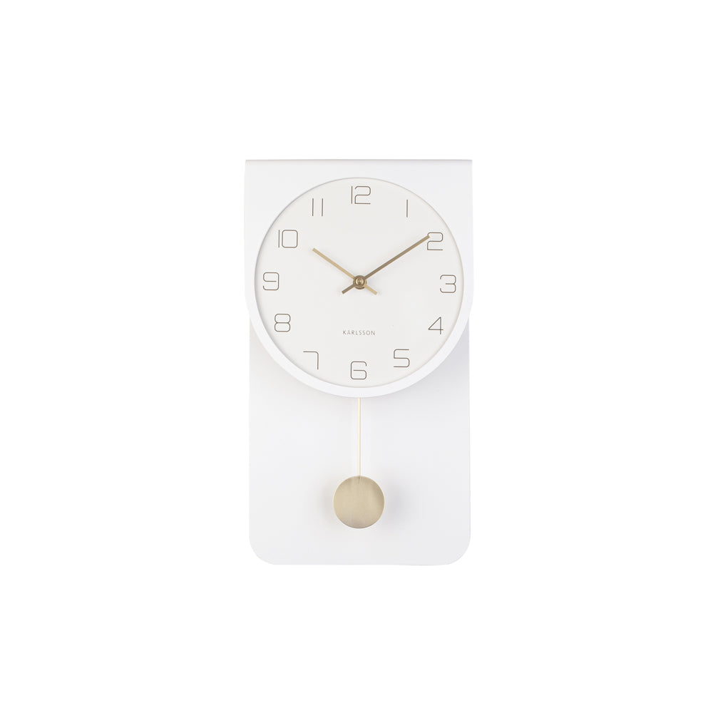 Casa Pendulum Wall Clock - White