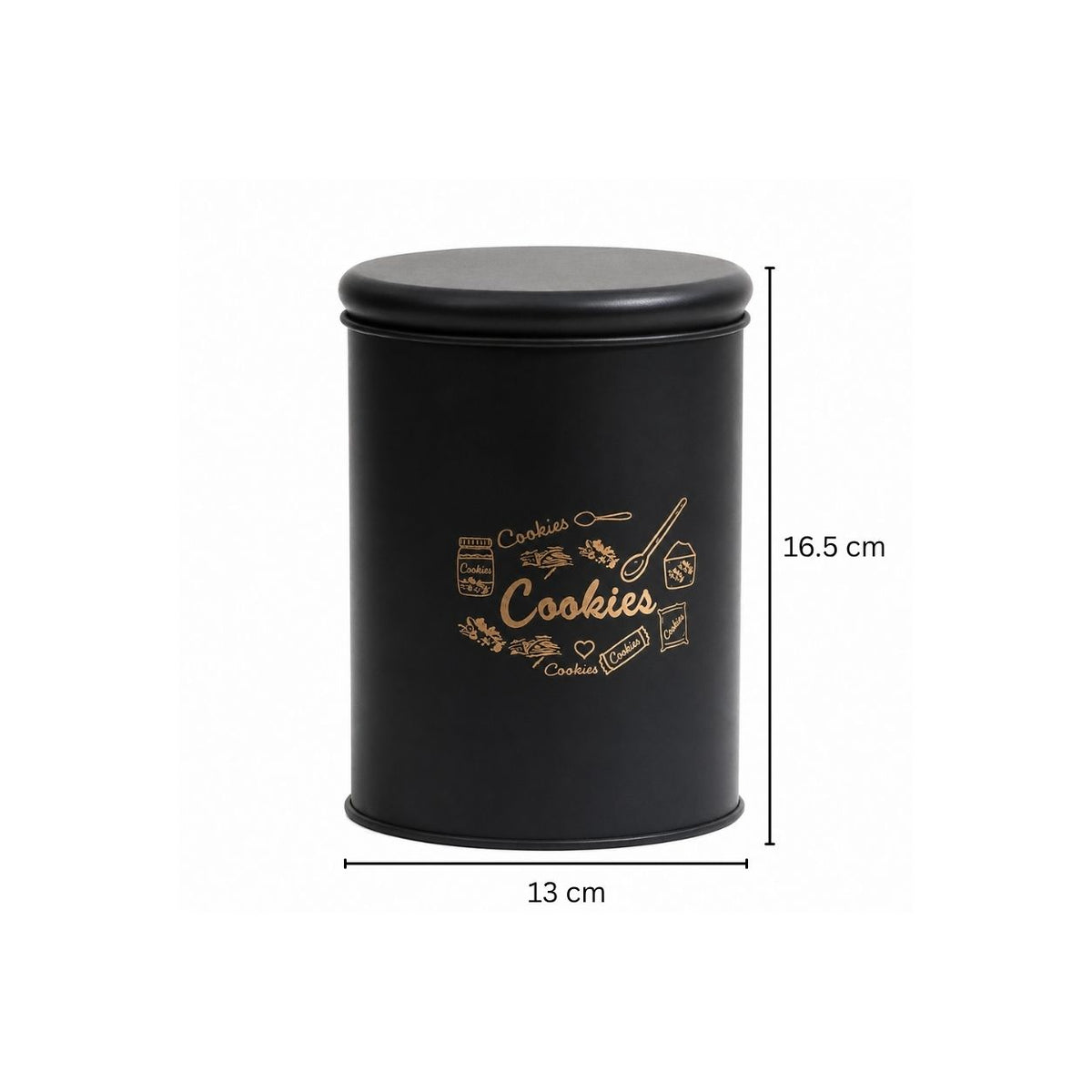 Casa Metal Cookie Jar Medium - Black