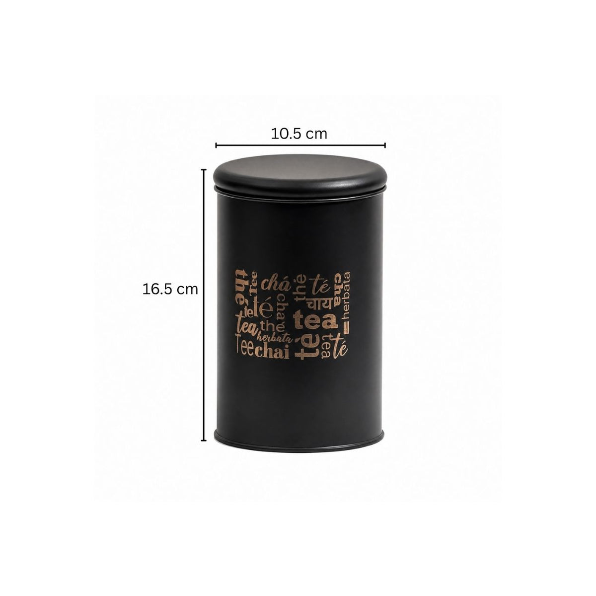 Casa Metal Tea Storage Jar - Black