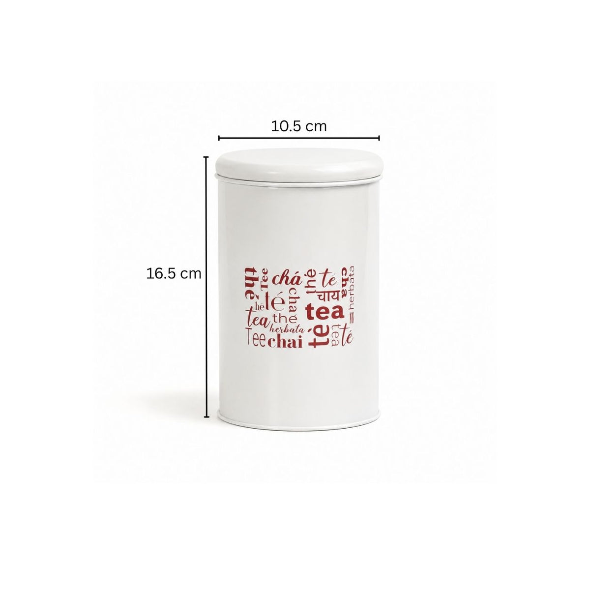 Casa Metal Tea Storage Jar - White