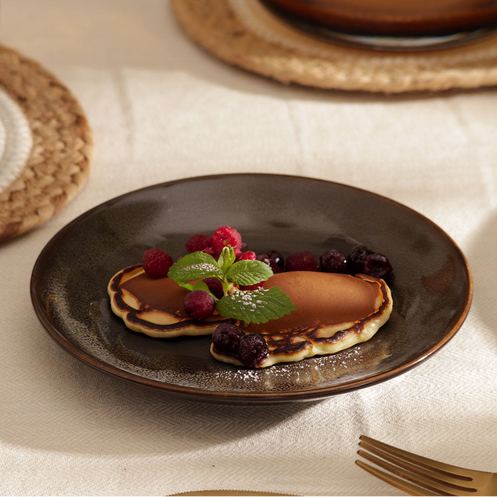 Caspian Dessert Plate - Speckled Clove