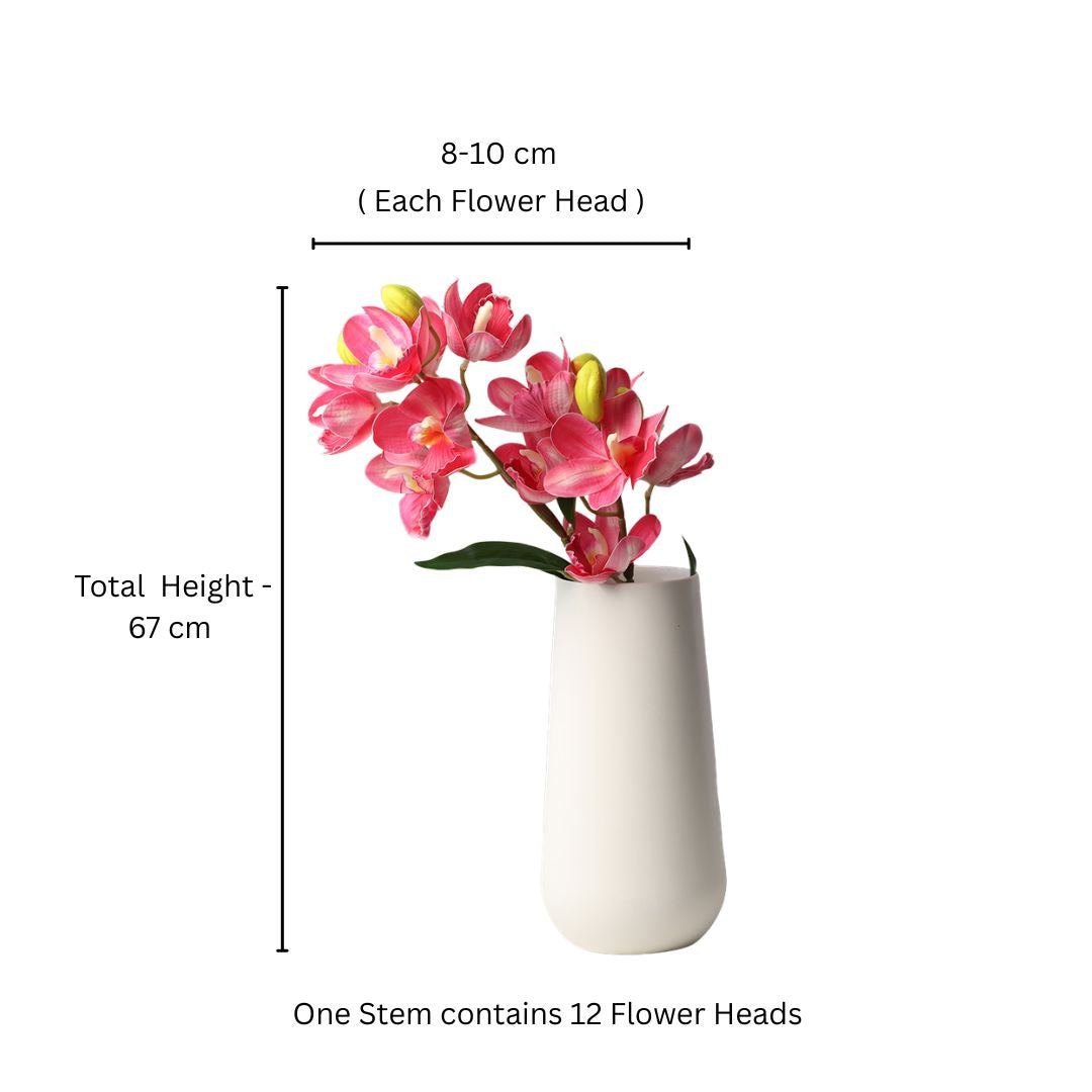 Cattleya Orchid Faux Stem - Magenta