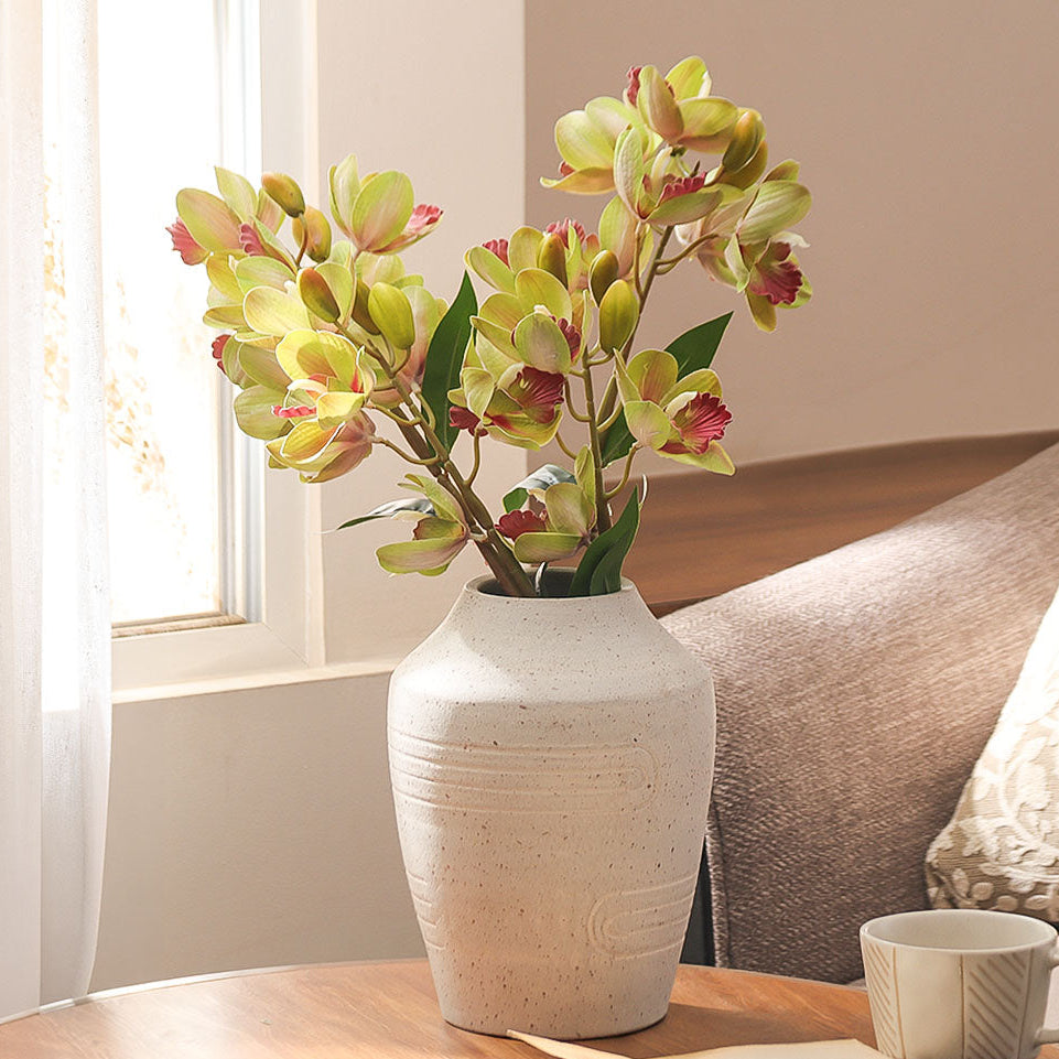 Cattleya Orchid Faux Stem - Chartreuse