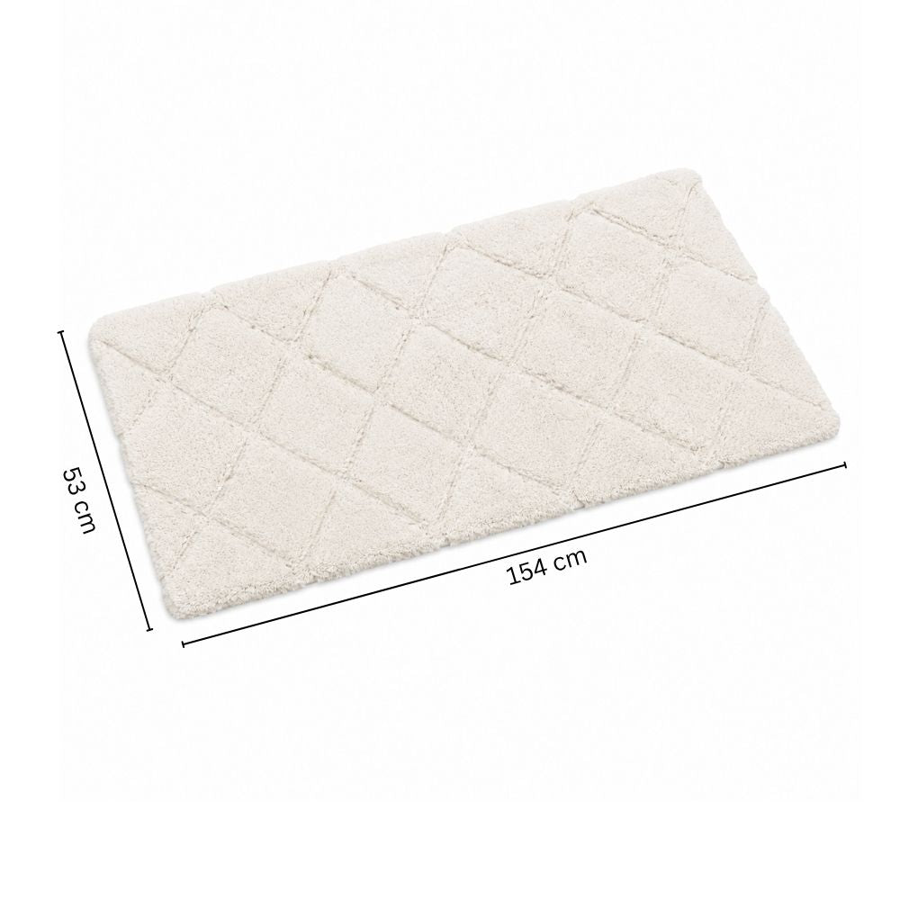 Celine Harlequin Tufted Bathmat - Ivory
