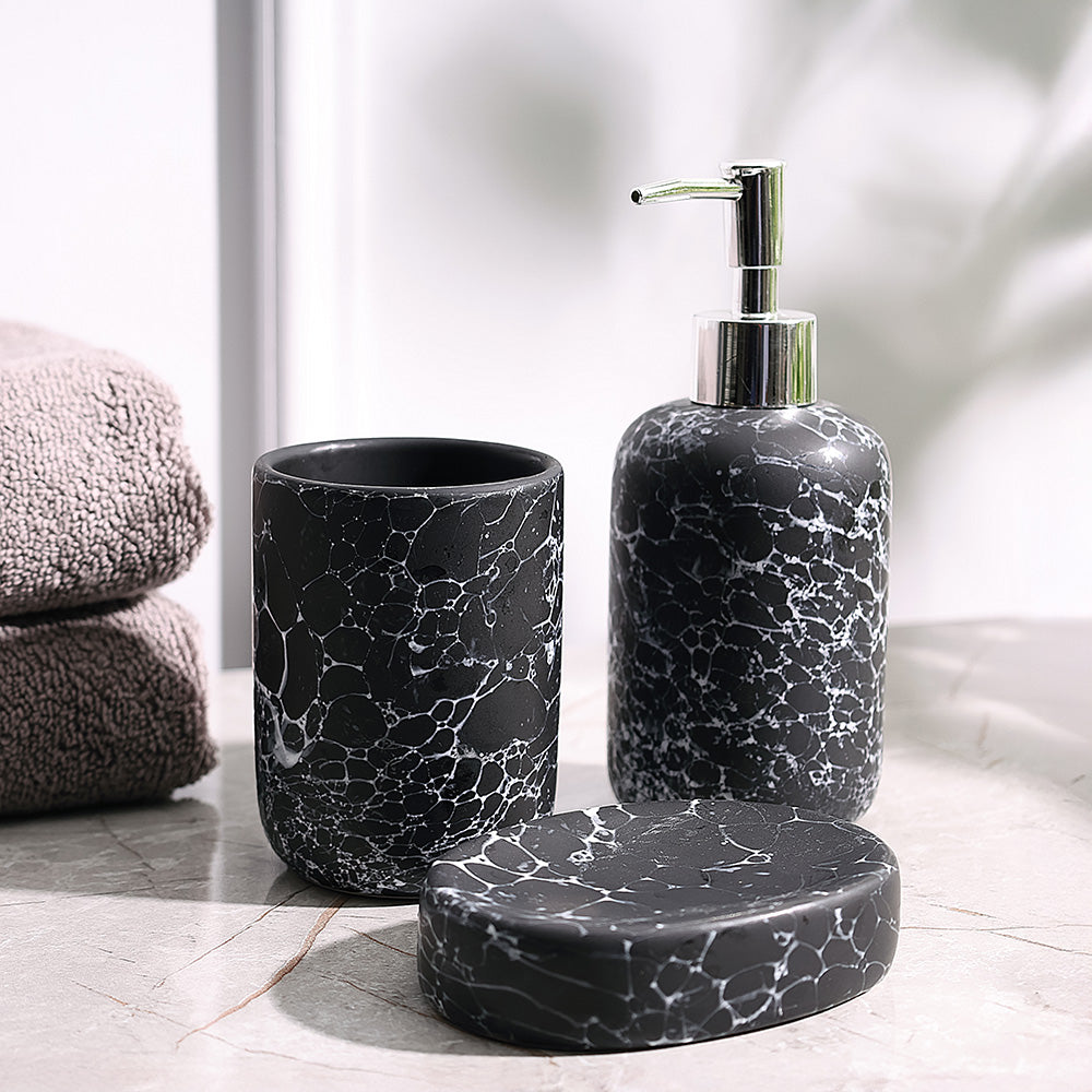Livia 3-piece Bathroom Set - Storm Black