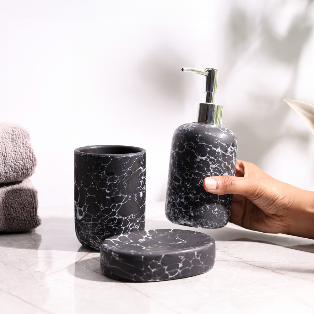 Livia 3-piece Bathroom Set - Storm Black