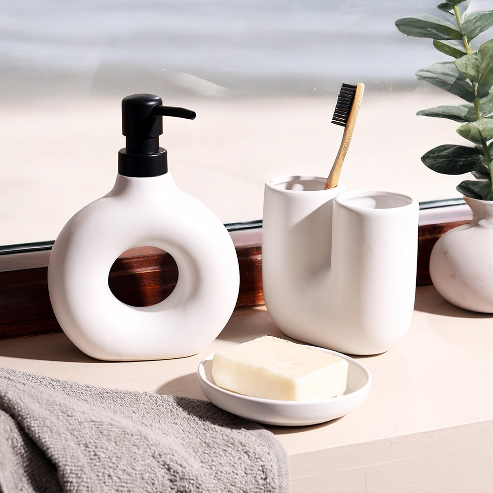 Halo 3-piece Bathroom Set - White