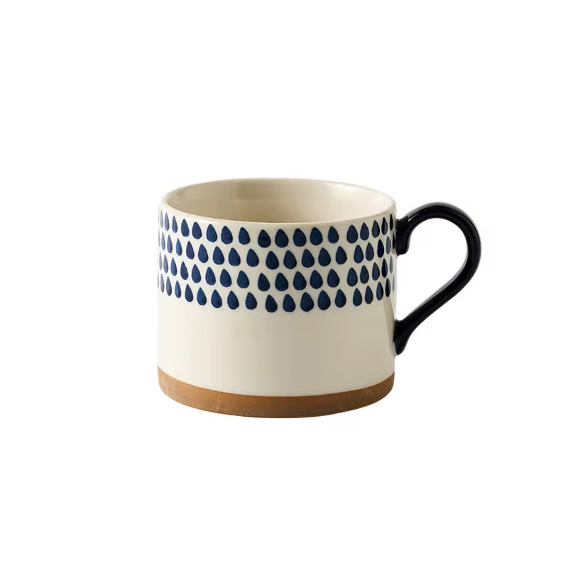 Ceramic Large Mug - Blue Raindrops