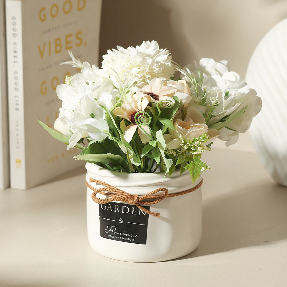 Ceramic Origami Planter Small - White Bunch