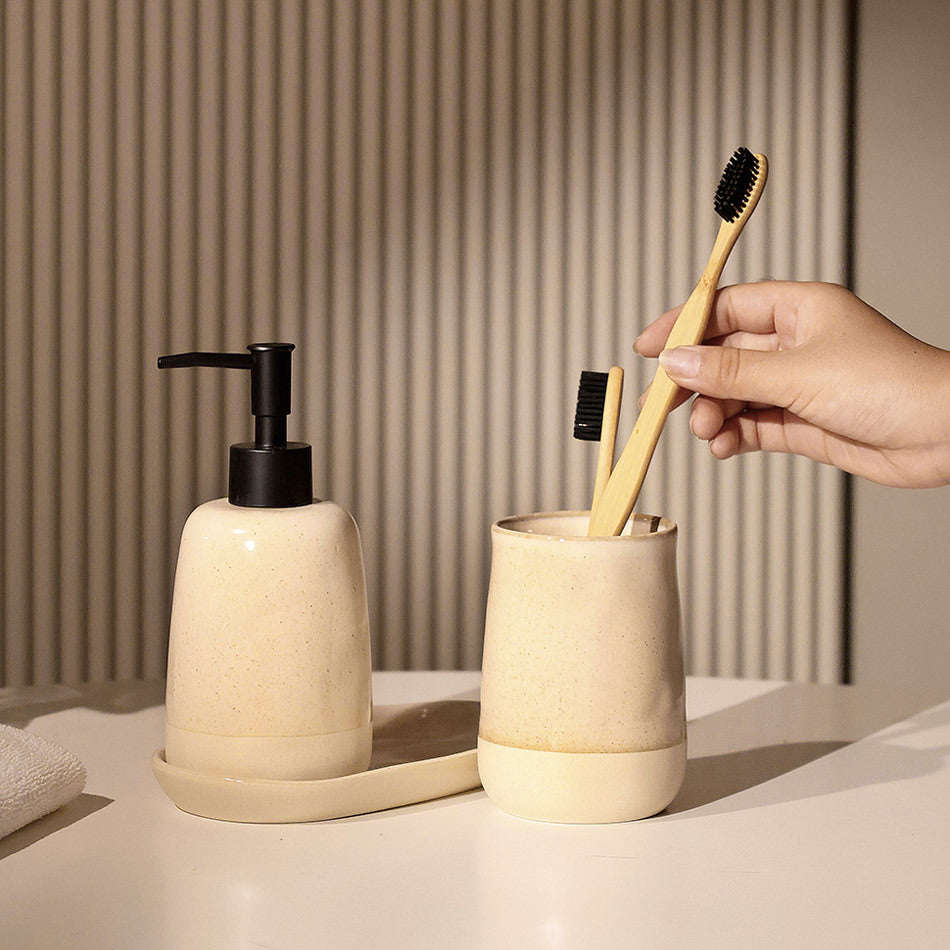 Theo 3-piece Bathroom Set - Sandy Beige