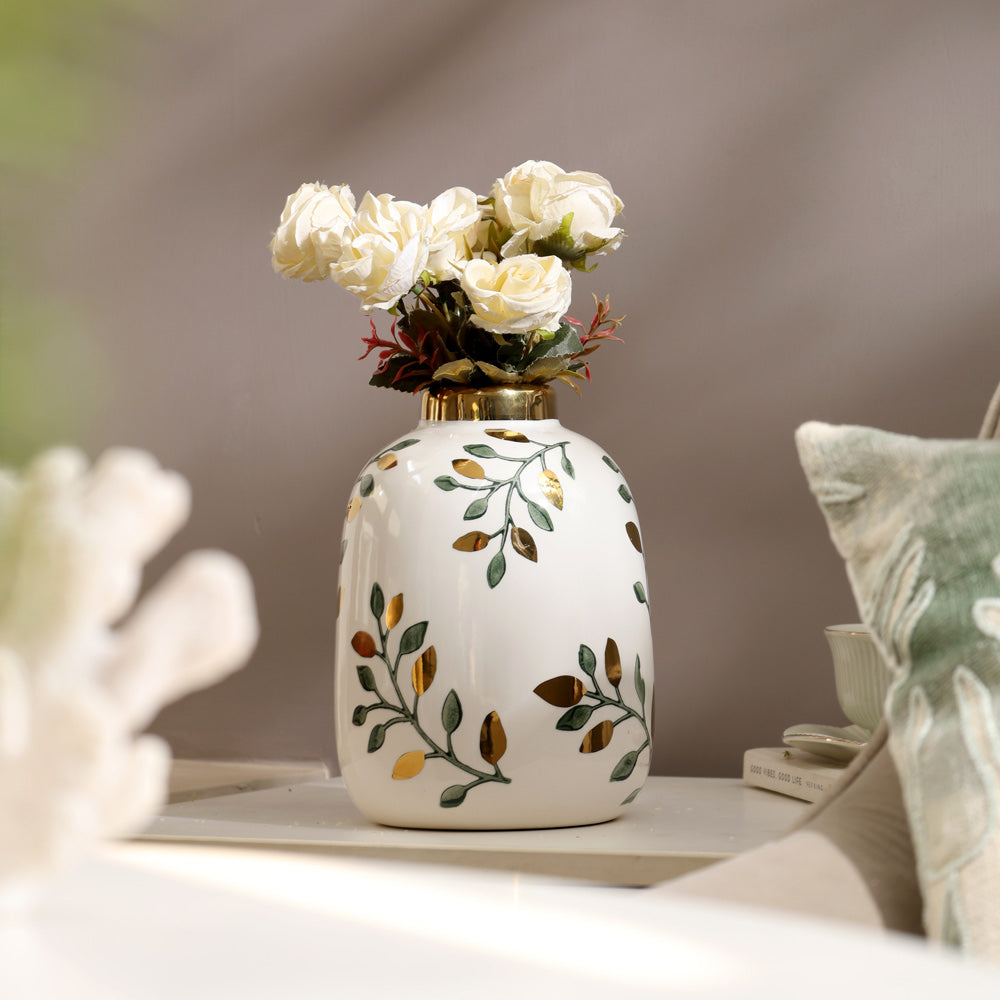 Ceramic Vase - Ash Leaves