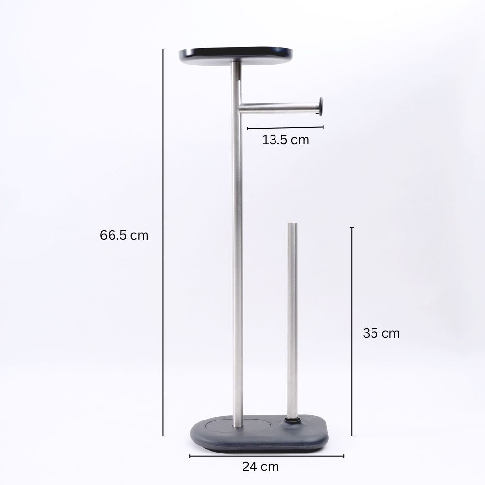 Ceres Toilet Roll Holder with Storage