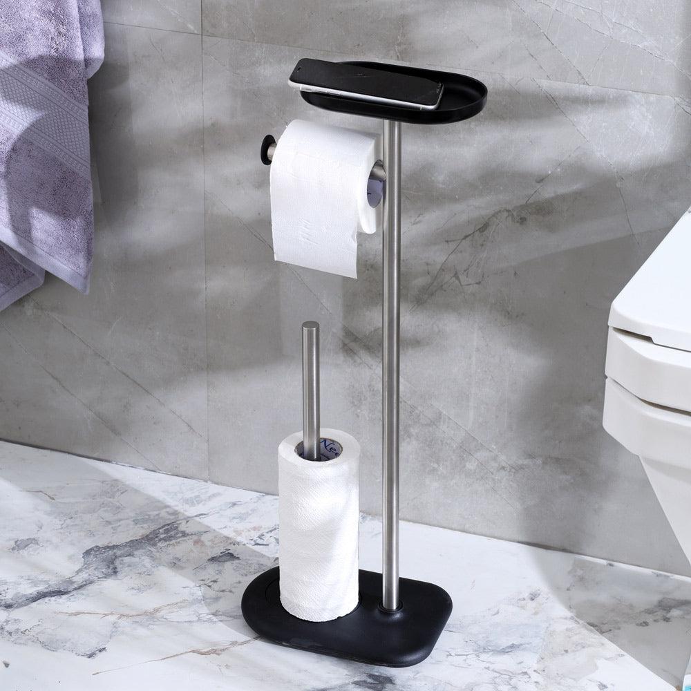 Ceres Toilet Roll Holder with Storage