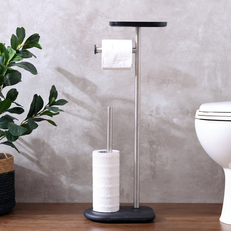 Ceres Toilet Roll Holder with Storage
