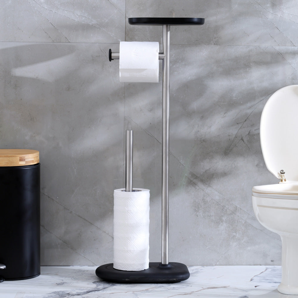 Ceres Toilet Roll Holder with Storage