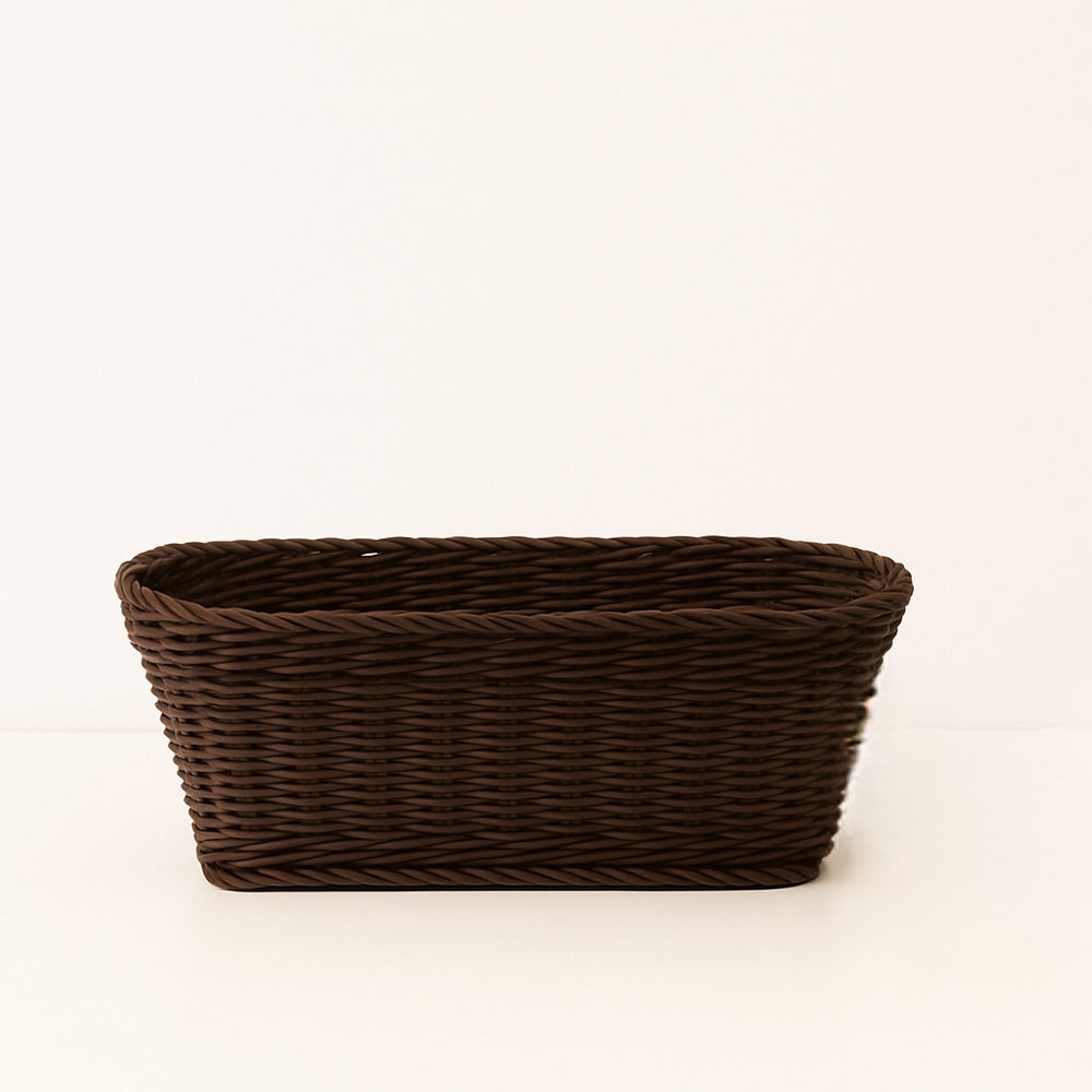 Cesta Rectangular Basket Large - Dark Brown