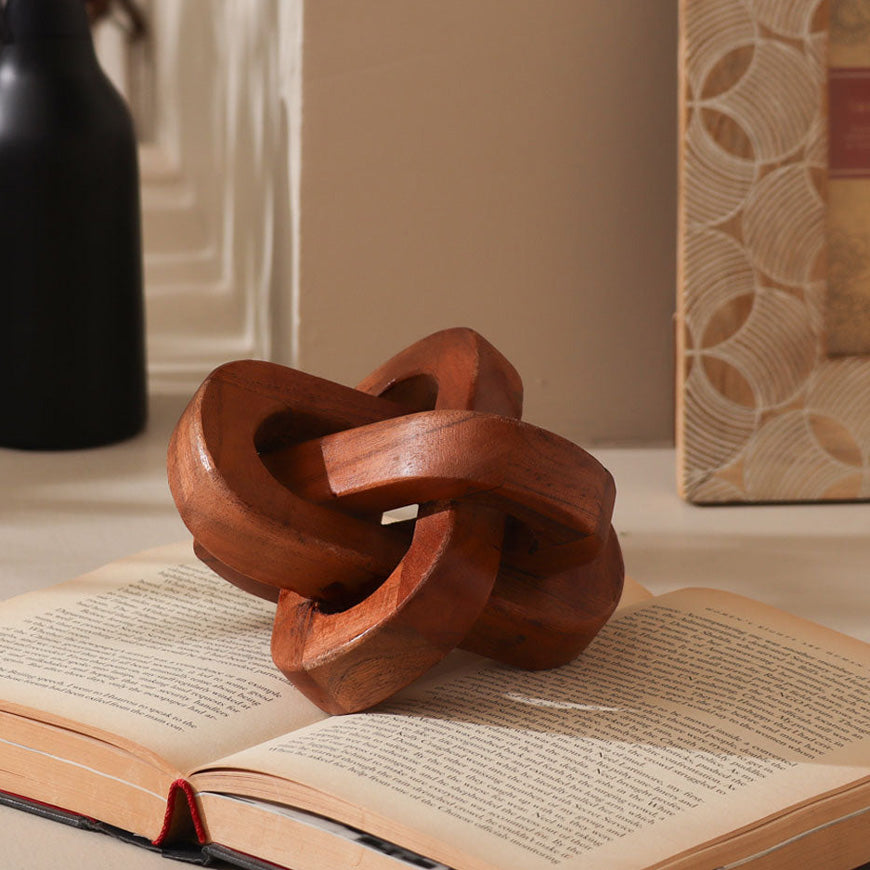 Chainlink Wooden Decorative Accent Small