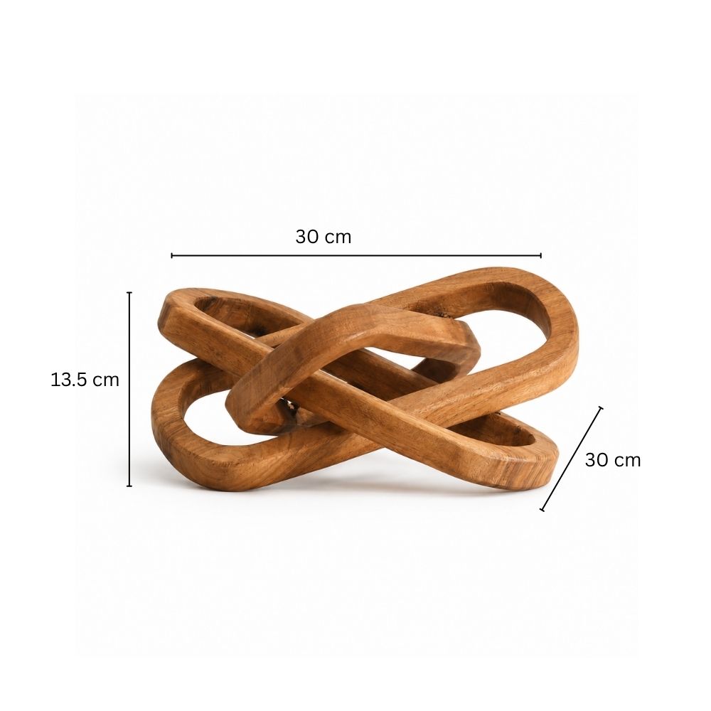 Chainlink Wooden Decorative Sculpture