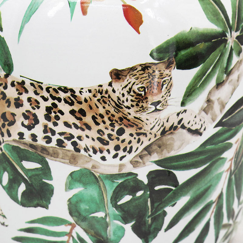 Chantilly Ginger Jar With Lid - Jaguar Jungle