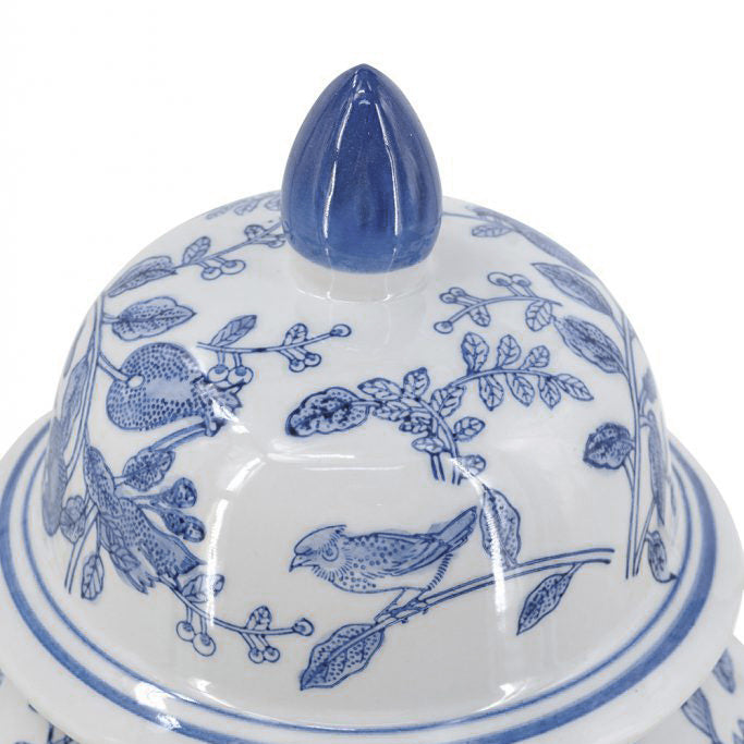 Chantilly Ginger Jar With Lid XL - Blue Flowers