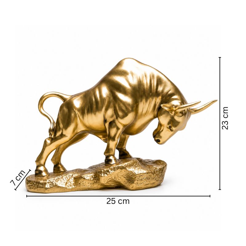 Charging Bull Decorative Sculpture Large - Gold