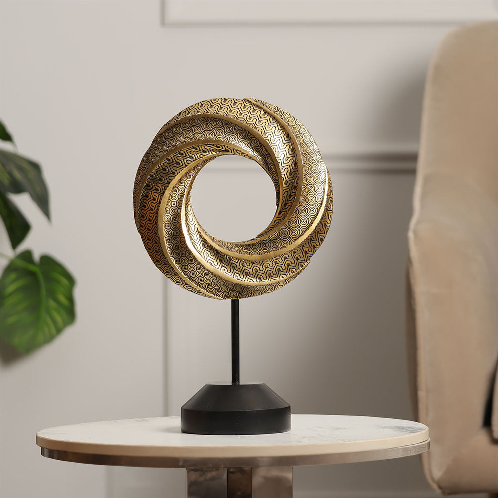 Chariot Decorative Sculpture - Gold & Black