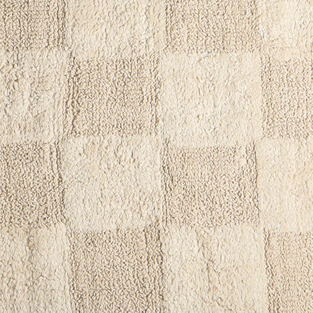 Checkered Reversible Tufted Bathmat - Taupe