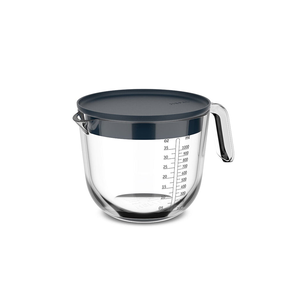 Chef It Glass Measuring Jug with Lid 1000ml - Navy