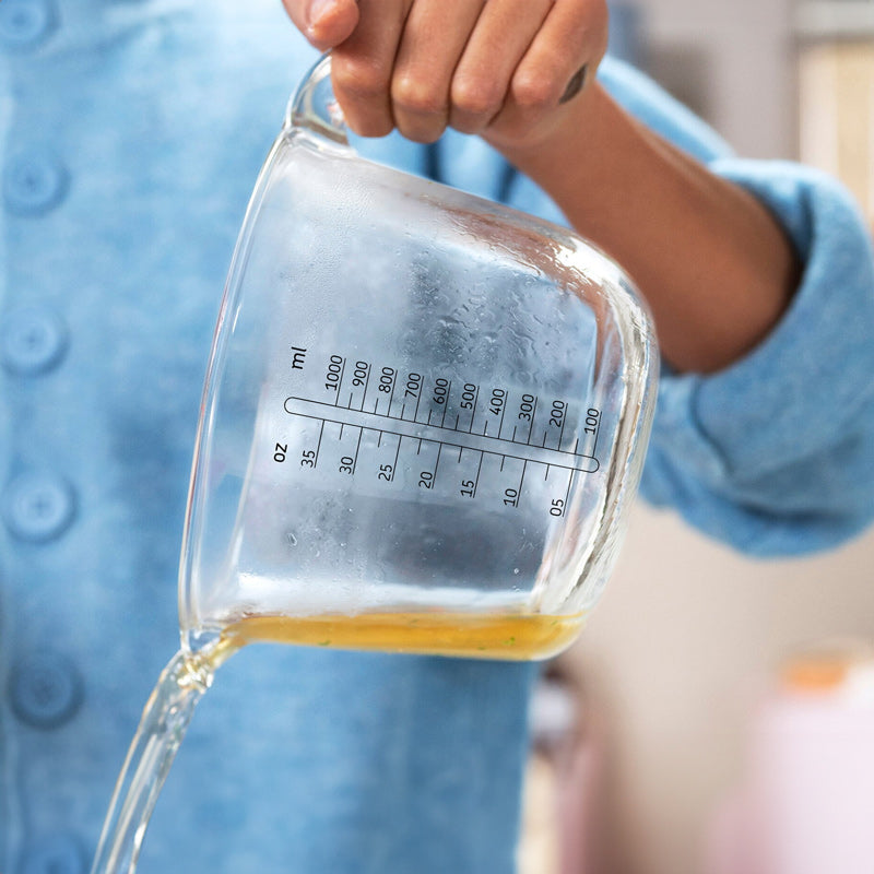 Chef It Glass Measuring Jug with Lid 1000ml - Nordic Sage