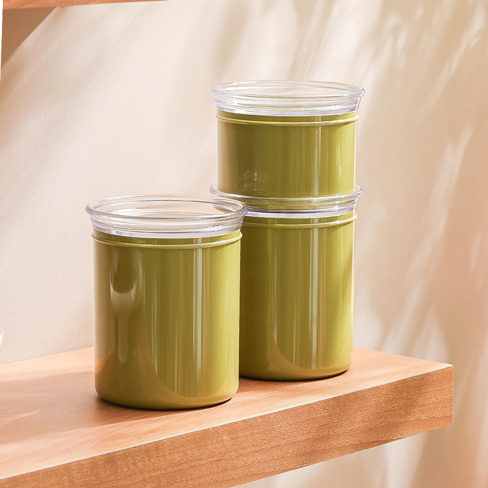 ChefLine Storage Jars, Set of 3 - Green
