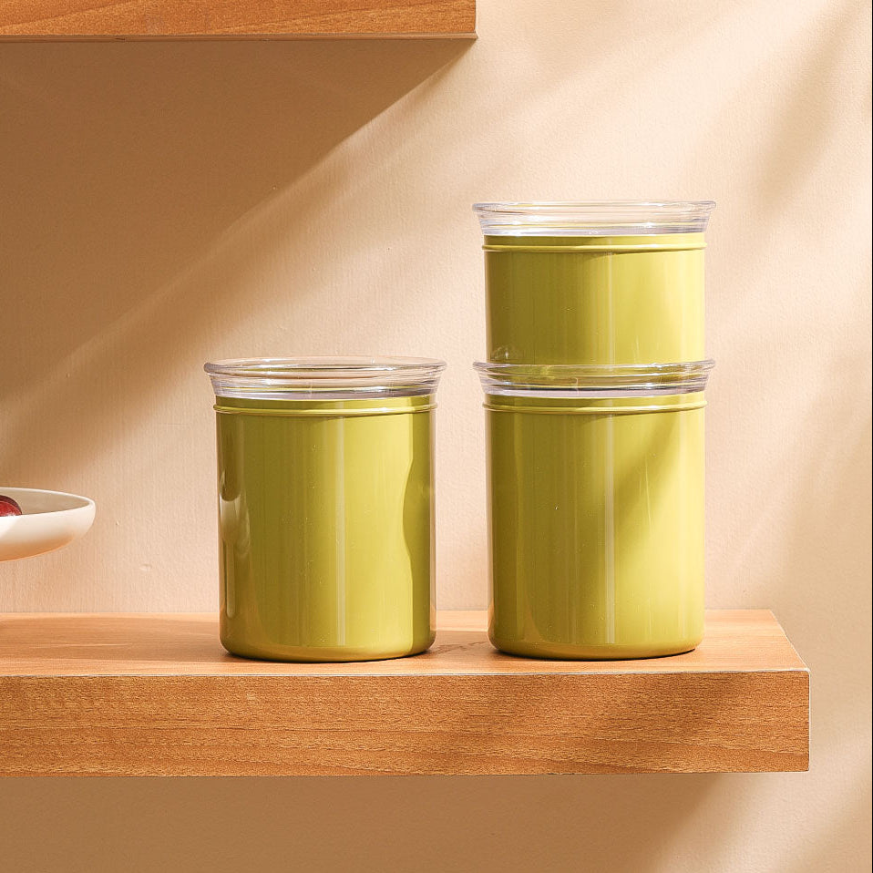 ChefLine Storage Jars, Set of 3 - Green